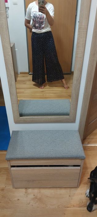 Spodnio spodnica w grochy szerokie nogawki