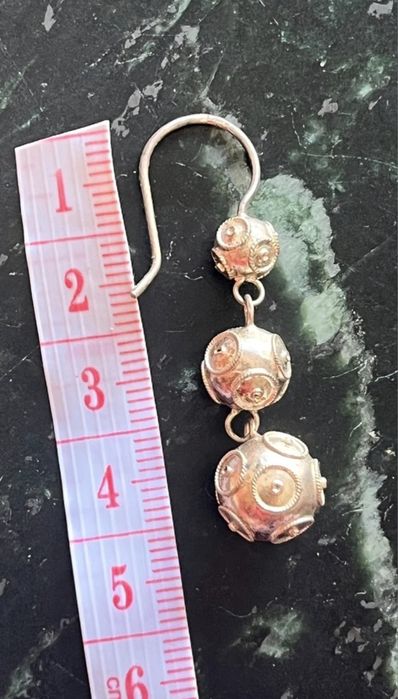 Brincos em prata de Viana