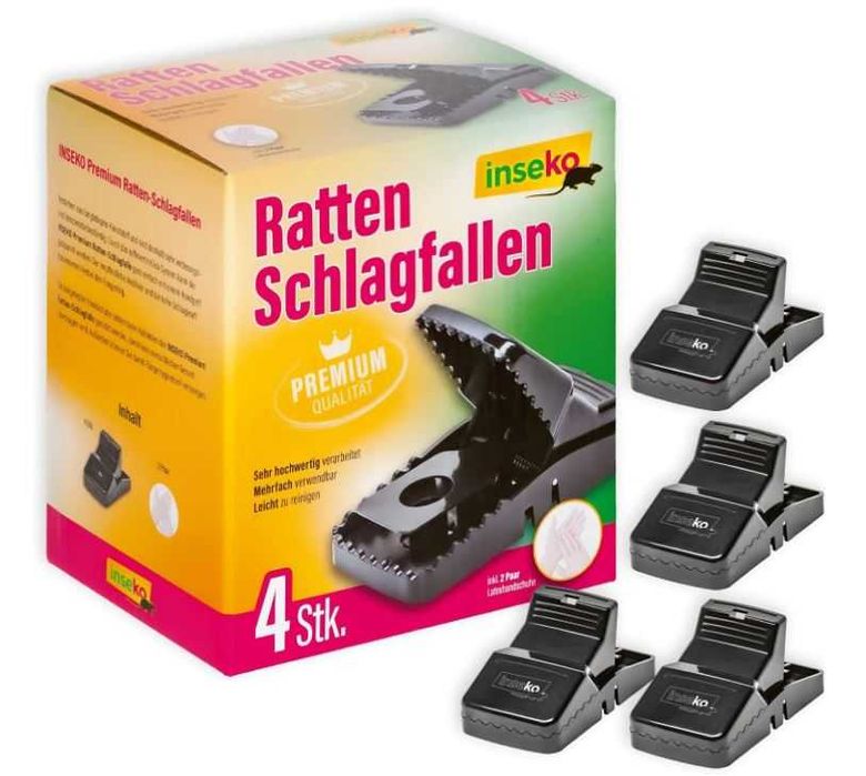Pułapka na szczury/myszy 4 sztuki Inseko