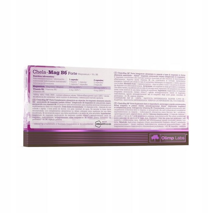 olimp chela-mag b6 forte 60kaps minerały magnez witamina b6 zdrowie stress