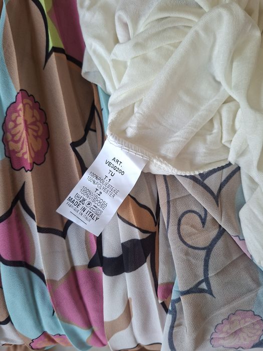 Sukienka midi M 38 kwiaty plisowana