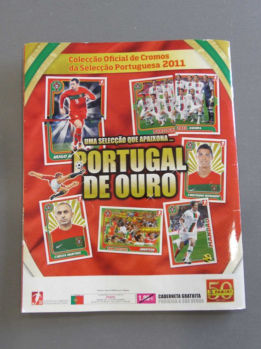 Caderneta Completa Panini Portugal de Ouro 2011