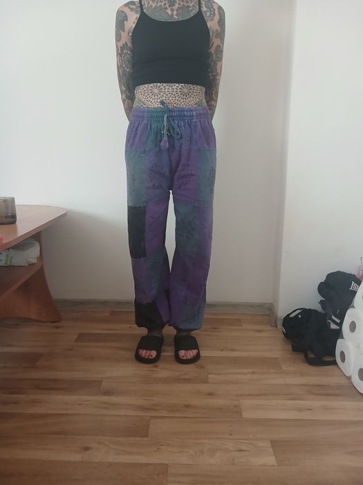 Indyjskie spodnie alladynki, hippie/ etno/boho