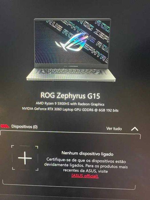 Asus ROG Zephyrus G15 3060 Ryzen 5900HS