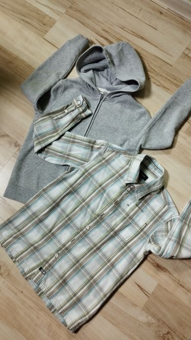 Bluza h&m + koszula Mexx + Gratis r. 134/140