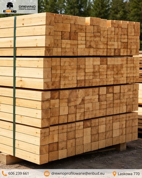 Drewno konstrukcyjne C24, stemple budowlane, kantówki, belki