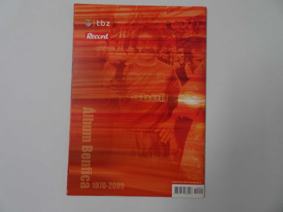 Caderneta de cromos de futebol vazia - Álbum Benfica Record 1970/2005