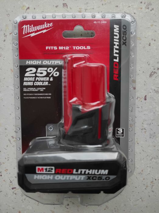Аккумуляторная батарея Milwaukee M12 5.0 Ah 48-11-2450 (HB5) HIGH OUTPUT