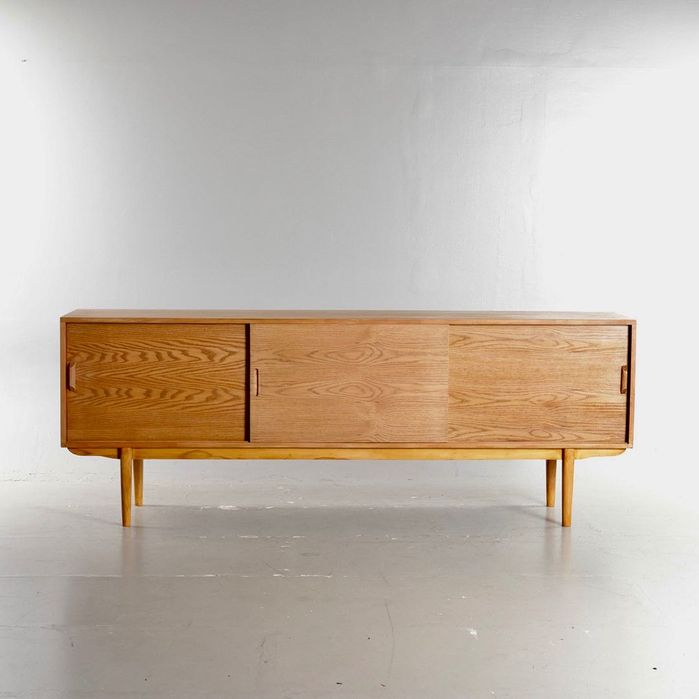 Sideboard | szafka RTV | komoda niska dębowa - Dania lata 90/00