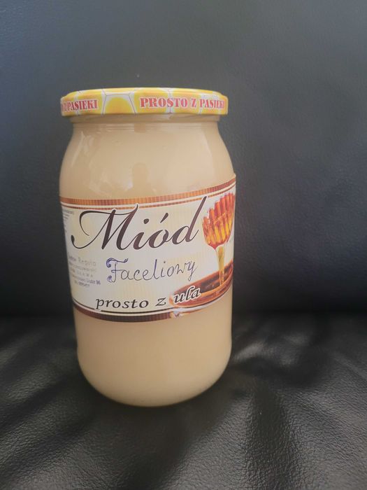 Miód FACELIOWY z wlasnej pasieki 100% NATURALNY! 1300g.-0,9L.