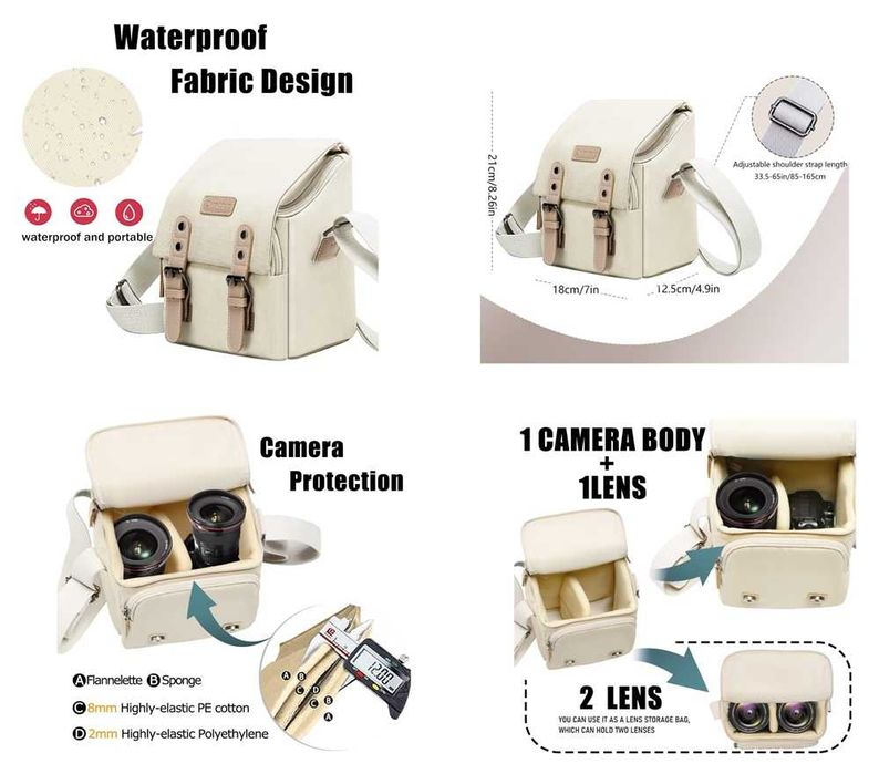 Cwatcum Estojo para câmara fotografias (166)