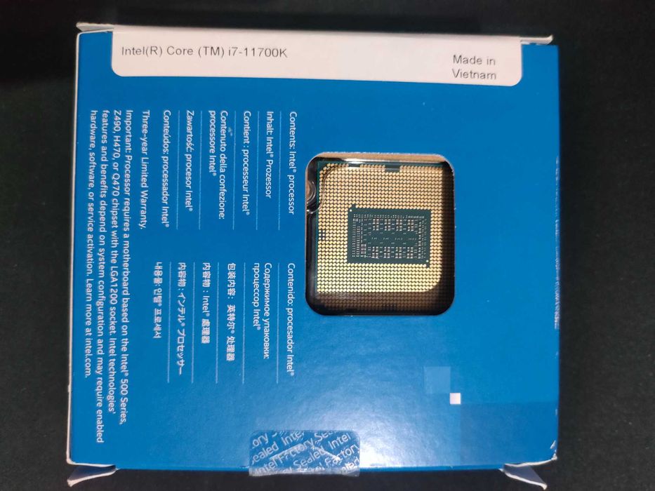 CPU Intel i7 11700k