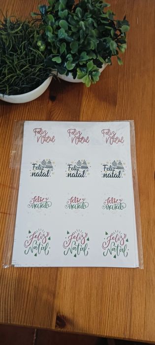 120 adesivos de Natal