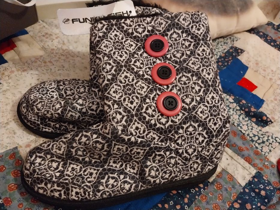 Botas tecido e pêlo, 36