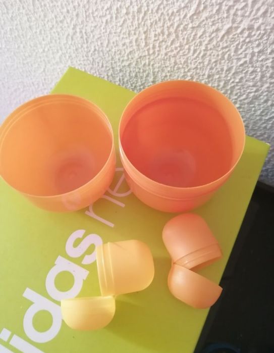 Lote 3 ovos plástico