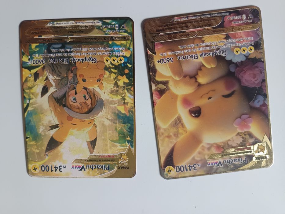 Cartas Pokémon Picachu de metal