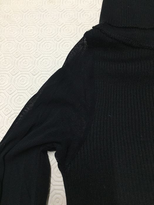 Camisola de gola alta preta M