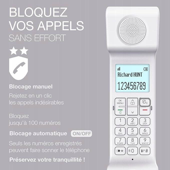 Telefon Alcatel Epure Iconic Bezprzewodowy Design DECT Biały Styl Retr