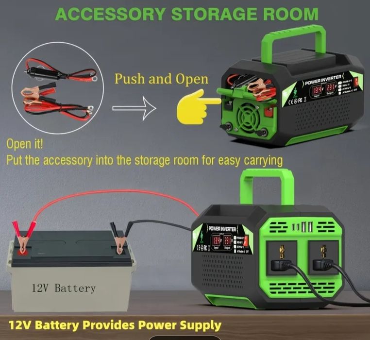 Інвертор напруги 1000 W 12V на 110V