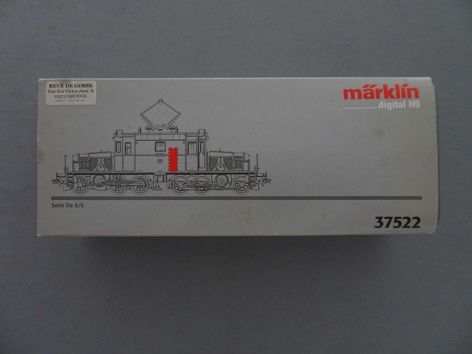 Locomotiva Marklin Digital HO 37522 na caixa