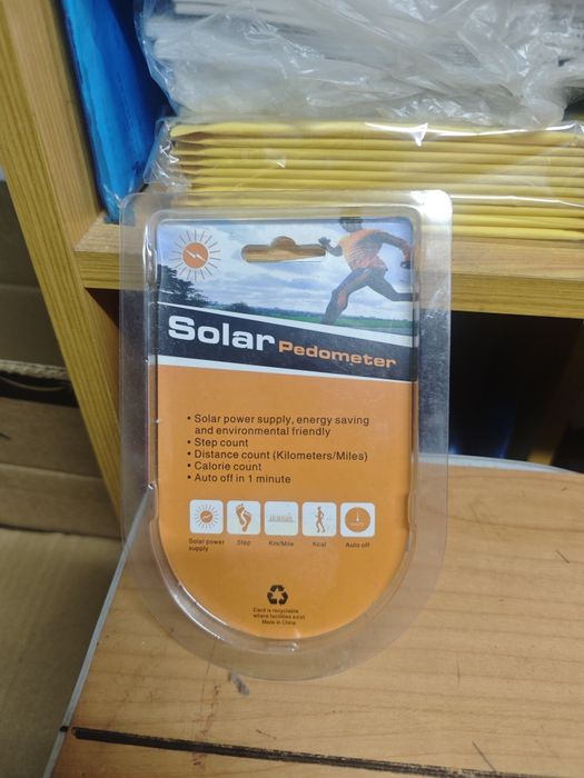 Pedometro Solar - novo sem usar