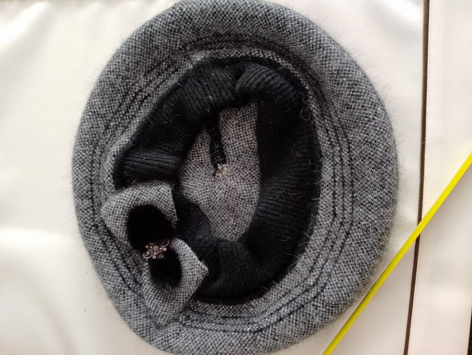 Beret damski xl szary Kamea