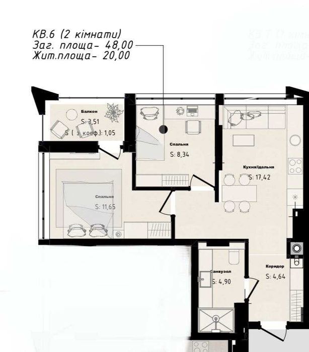 Продаж квартири 48м2 в ЖК AURA, Бузкова\Зелена\РАКОВСЬКОГО