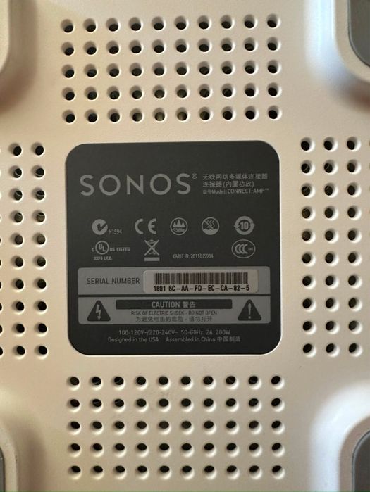 Sonos Connect:Amp Gen 2 — S2 — Excelente estado