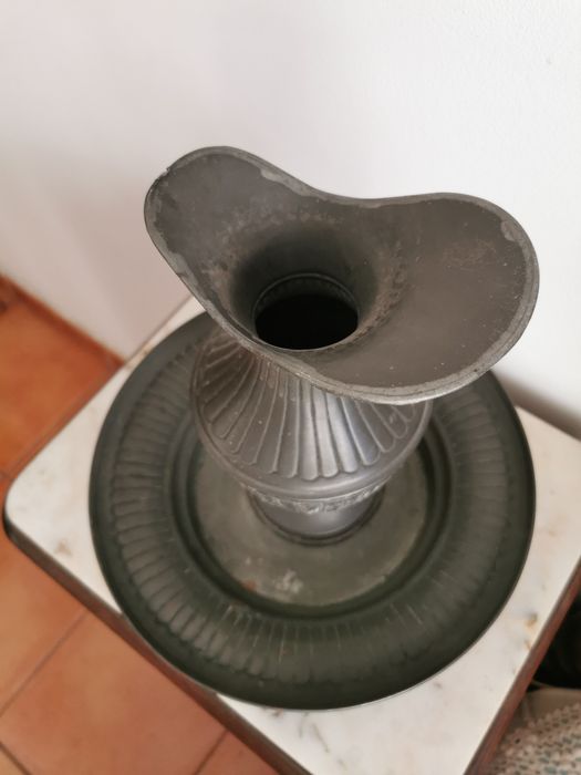 Jarro com Prato em Estanho