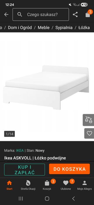 Sprzedam Ikea ASKVOLL 160x200