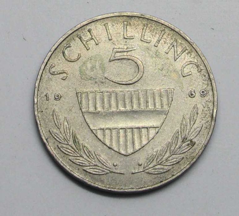Moneta 5 szylingów Austria 1969 Republik Österreich szyling austriacki kolekcjonerska C127