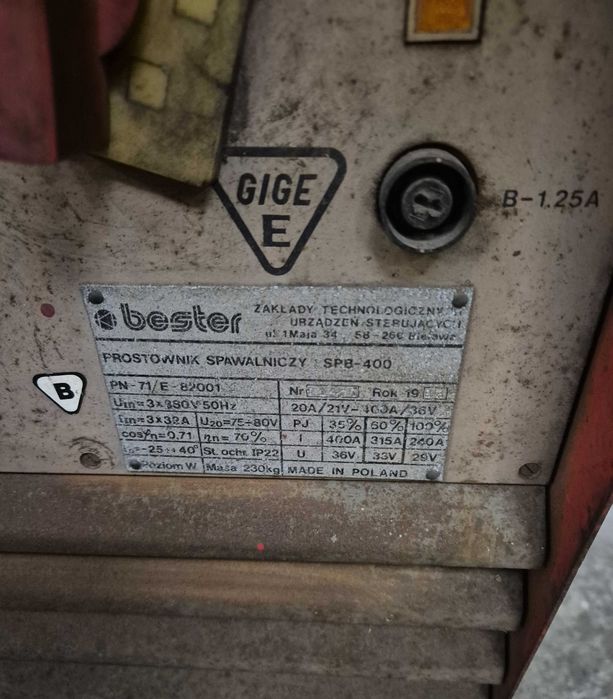 Solidna Polska Spawarka prostownik Bester SPB 400 Waga 230kg