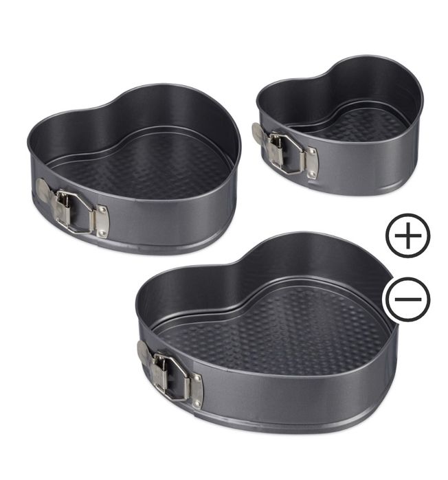 Zestaw foremek o kształcie serc do pieczenia 3 szt.