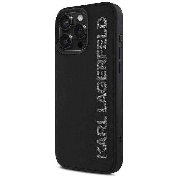 Etui Karl Lagerfeld HC 3D Rubber Elongated Glitter na iPhone 16 Pro -
