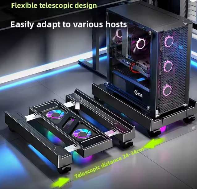 Охлаждающая подставка для ПК/Системного Блока  (с 2Х RGB кулерами)