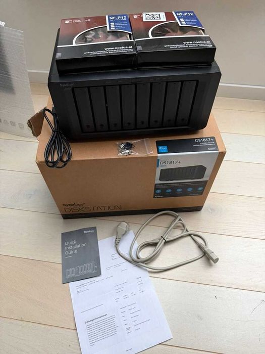 Serwer NAS Synology DS1817+ 16 GB RAM + wentylatory Noctua — bez dysków