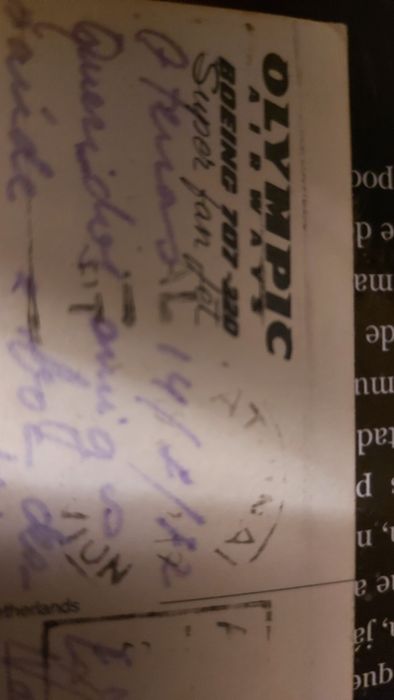 Postal de Boeing 707-220