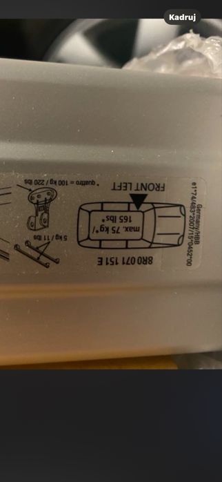 Bagaznik dachowy Audi Q5 , Nowy