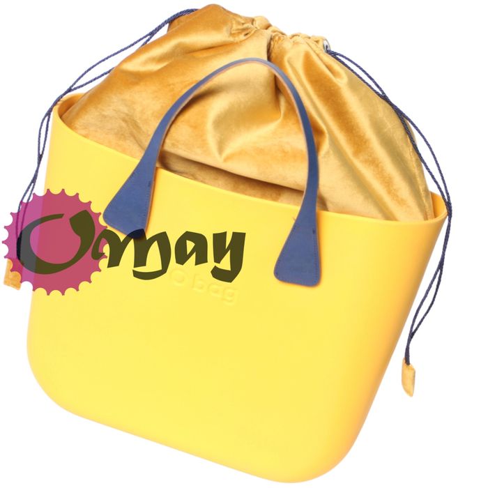 Granatowy organizer do OBAG STANDARD worek welur camello komin OMAY