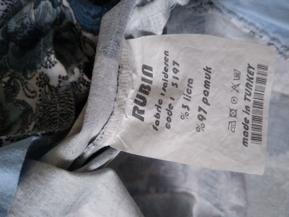 Bluzka koszulowa we wzory krótki rękaw