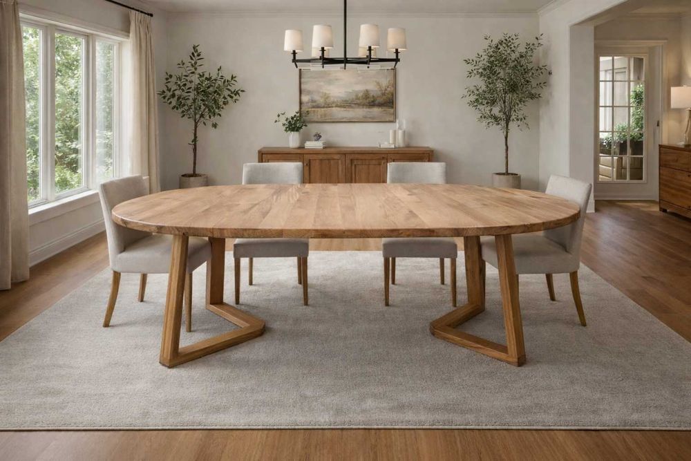 Stół Dębowy Okrągły LOFT - 100% Lite Drewno Różne Wymiary Rozkładany