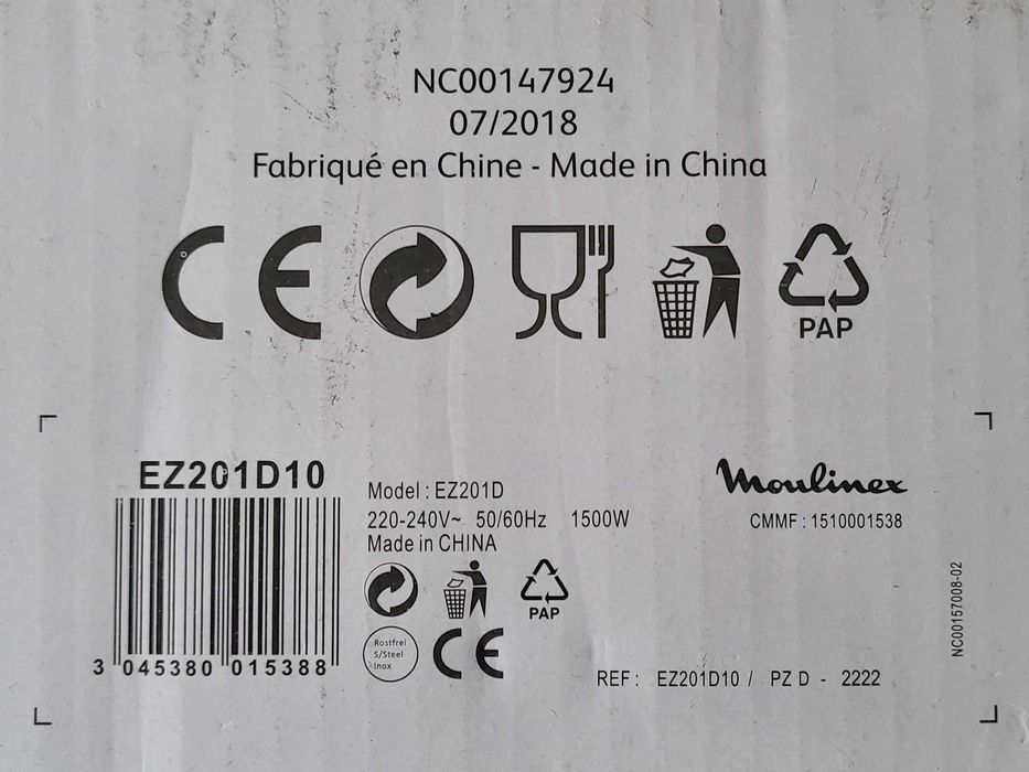 Fritadeira sem Óleo Air Fryer Moulinex EZ201D10 (4.2 L - Inox)