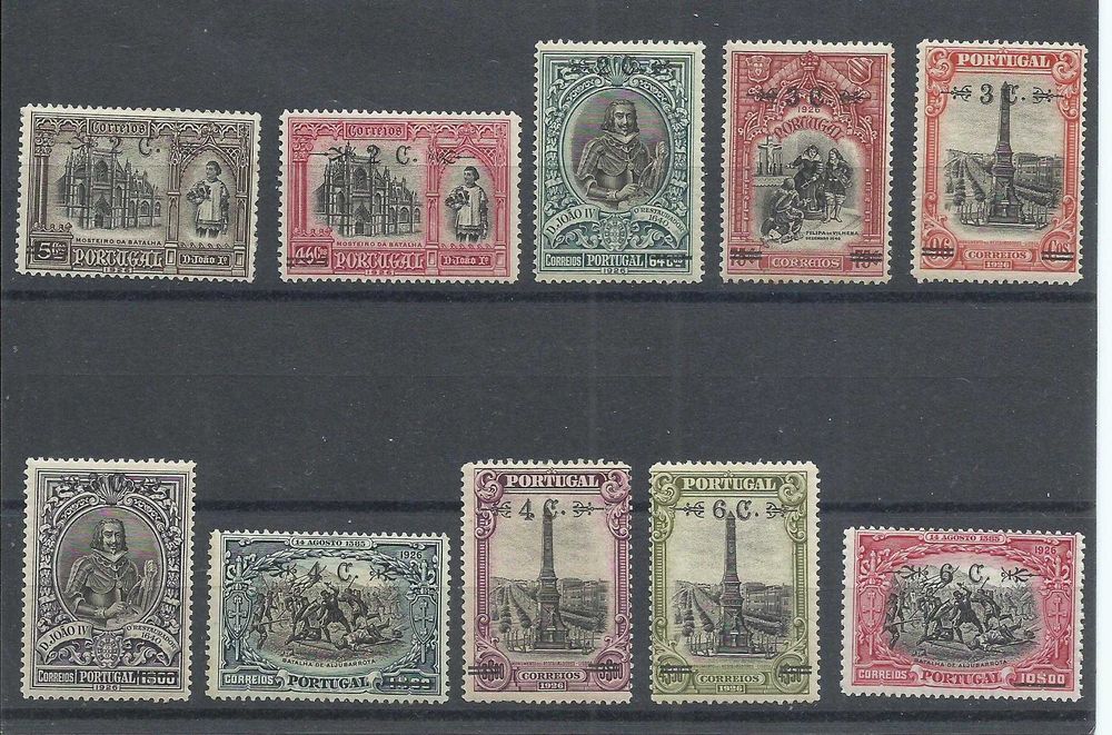 Selos portugueses – Série Independência Portugal, com sobretaxa, 1926