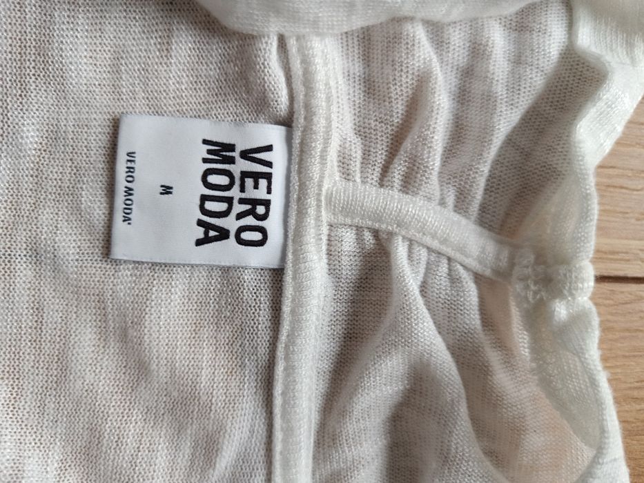 Vero Moda M/38 lekki sweter damski biały kardigan