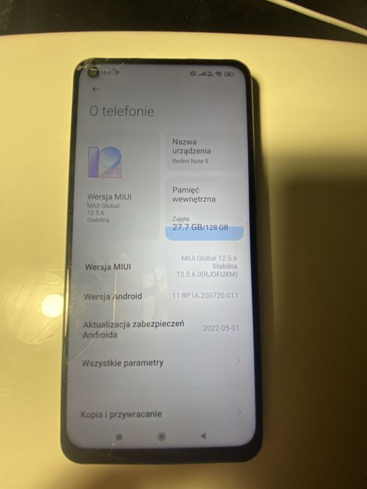 sprawny Xiaomi Redmi Note 9 128Gb