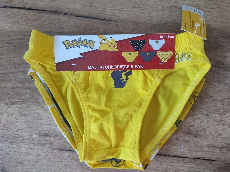 Majtki Pokemon pikachu 110/116 5 pak 5pack majtki chłopięce