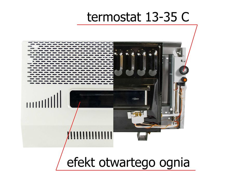 Piecyk gazowy na butle z odprowadzeniem spalin Ogrzewacz 5 kW KC