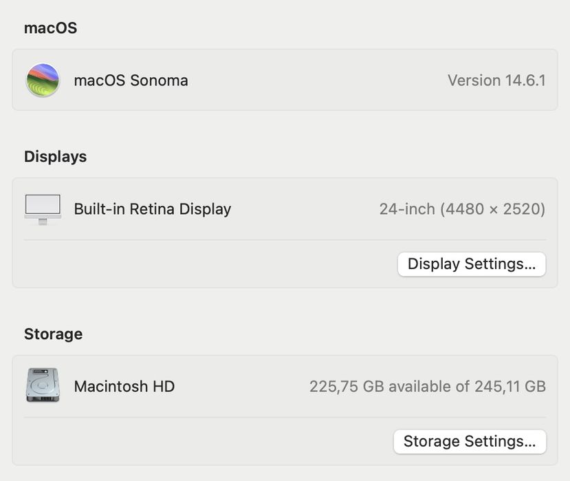 iMac 24’ 2024 M3 8/8 Core 8GB 256GB Silver Box