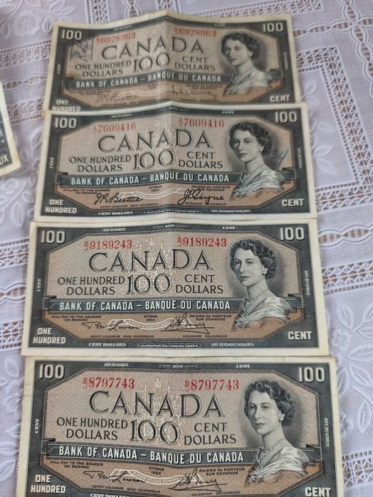 Banknoty Canada 1954,1973