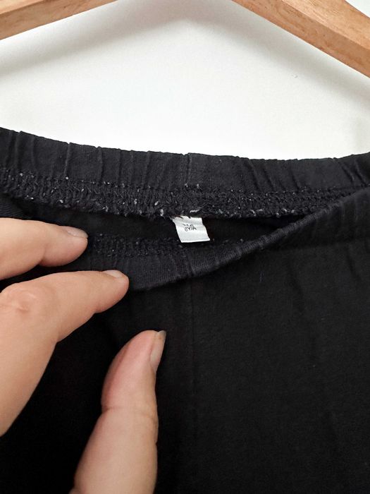Spodenki bawełniane czarne piżama chłopięce legginsy 116